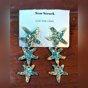 STAR struck Starfish drop earrings